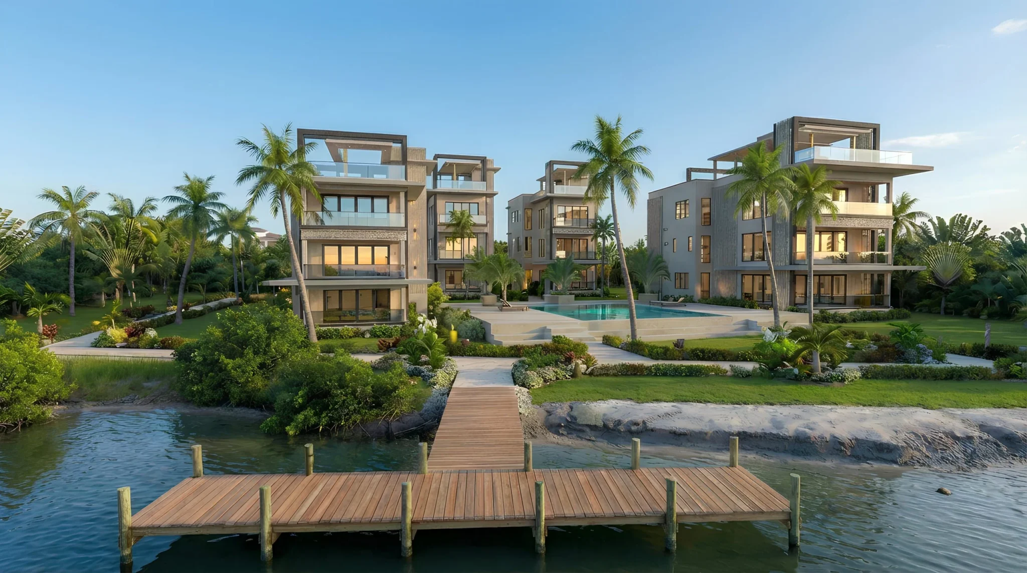 Latitude 20 luxury resort architectural site rendering