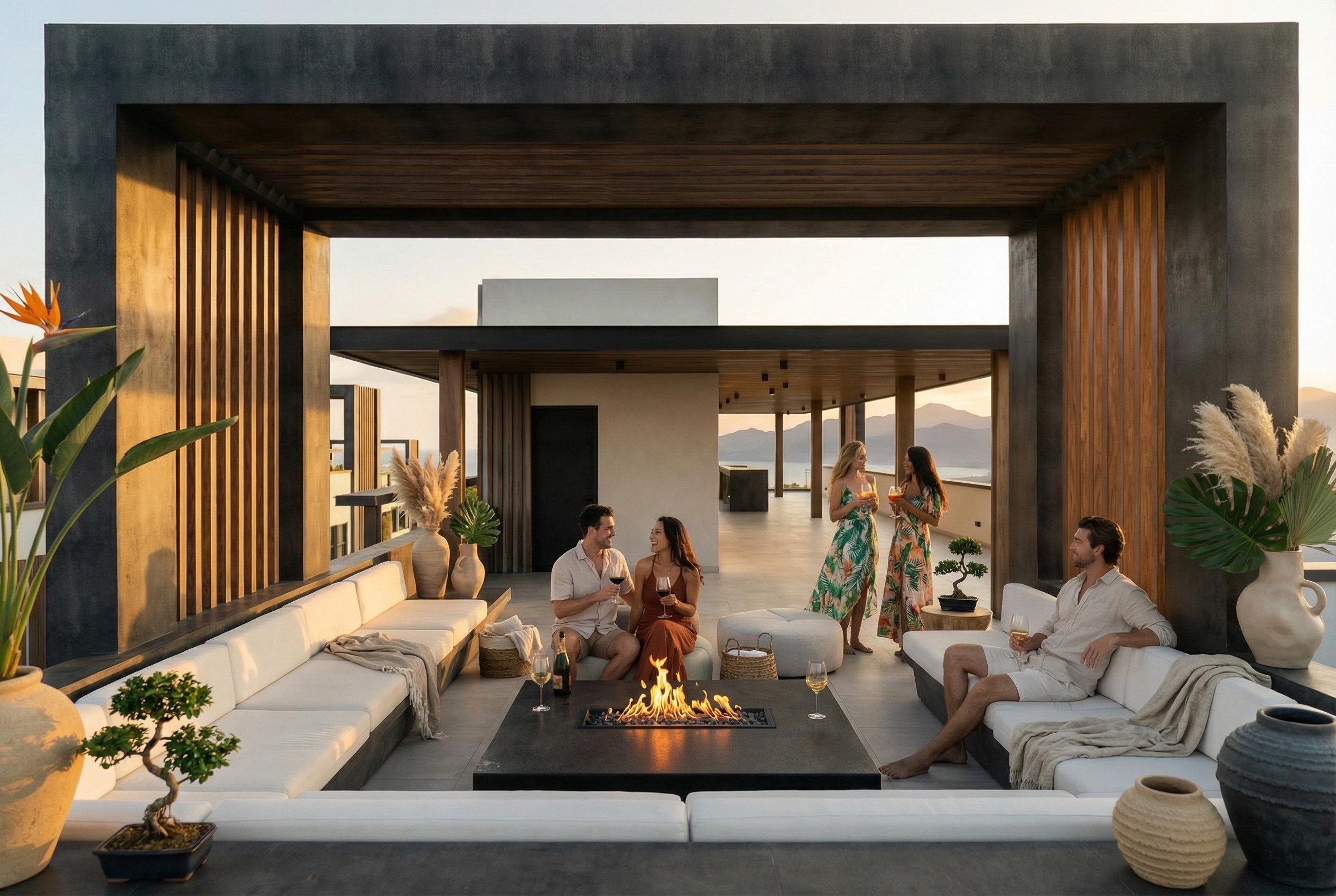 The Elements Condos For Sale Belize Amenities - Rooftop Lounge